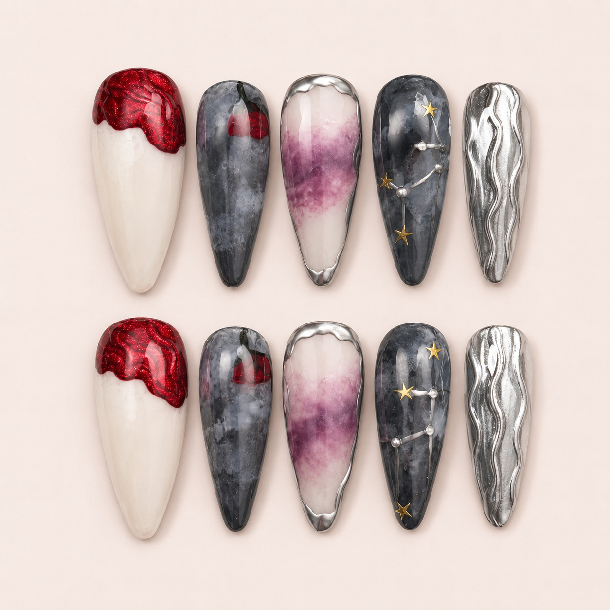 Stormy Press-On Nails
