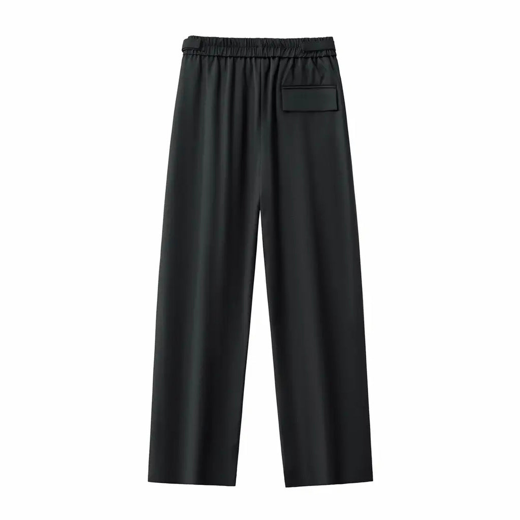 Wellington Pleated Trousers: Black