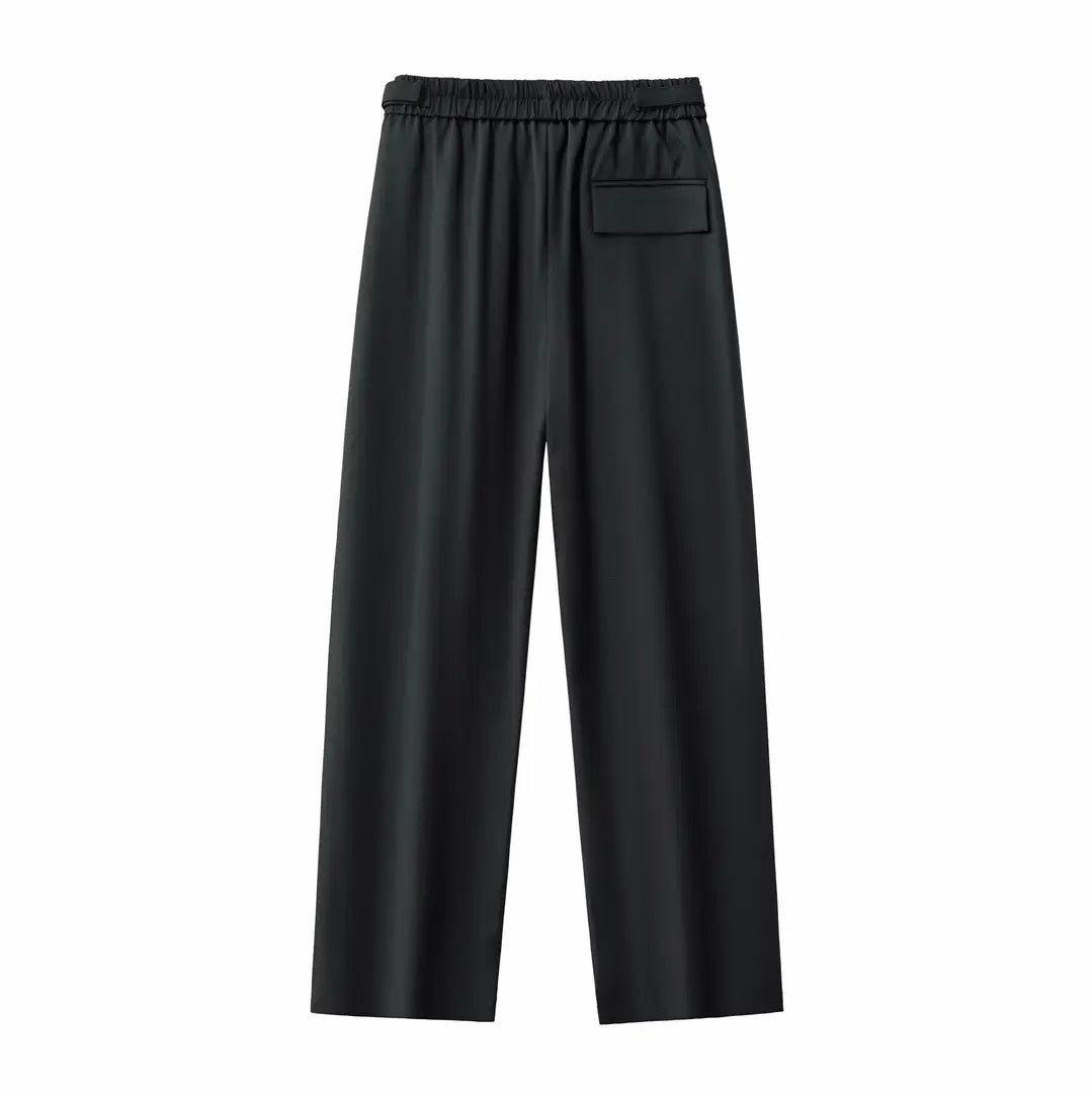 Wellington Pleated Trousers: Black