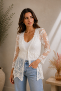 Floral Lace Bolero Vest