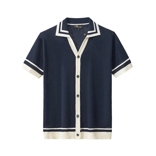 Contrast Navy Top